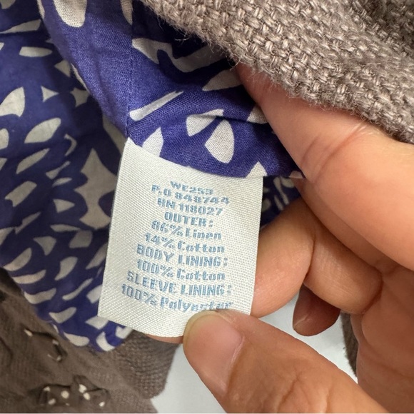 Boden Oatmeal Brown Blazer Size 6 - Picture 4 of 6